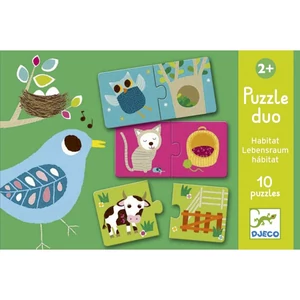 Párosító puzzle - Ki hol lakik - Habitat